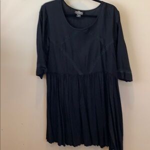 Black drop waisted dress.
